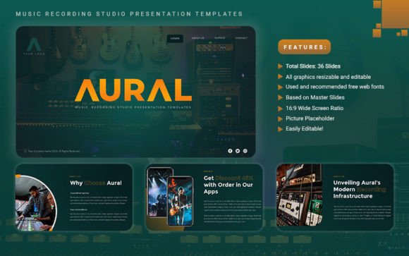 Aural - Music Recording Studio PPT: A Visual Deep Dive