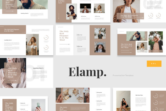 Elamp Fashion: A Minimalist Slide Template for Style Brands