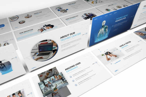 Elevate Your Tech Pitch with a Minimalist Powerpoint Template