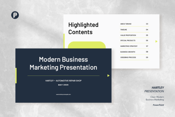 Modern Business Marketing Presentation: A Template for Clarity