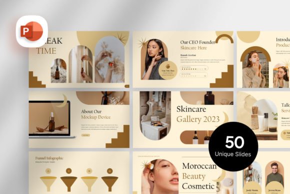 Moroccan Beauty Product PowerPoint: A Modern Template for Professional Pitches