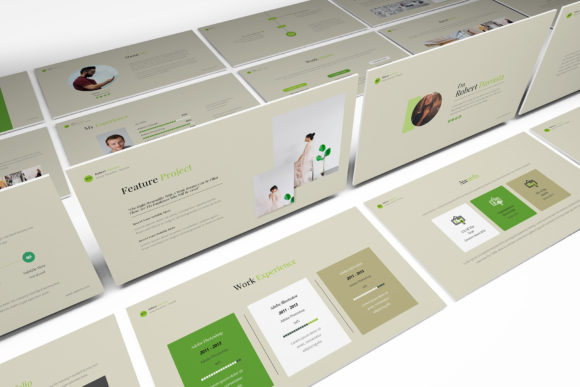Resume Robert Davota: A Minimalist Powerpoint Template for Your Career