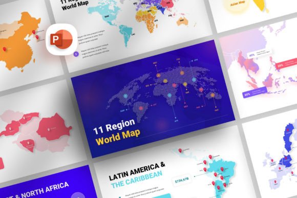 Visualizing Global Strategy: The 11 Regions World Map Presentation
